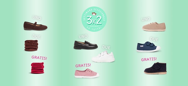 3X2 Pisamonas Scarpe bambini Pack Pisamonas